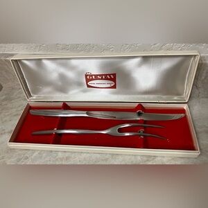 Vintage Gustav Stainless Steel Carving Set